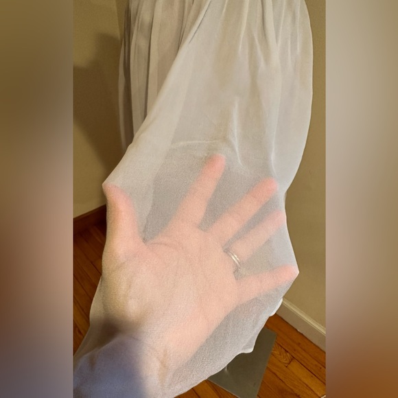 Ann Taylor Straples Light Gray Heart Shape Neckline Empire Waist Mini Dress SZ 2 - Picture 7 of 16